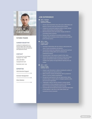 Futures Trader Resume
