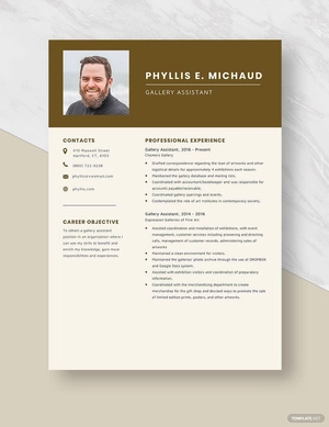 Gallery Assistant Resume
