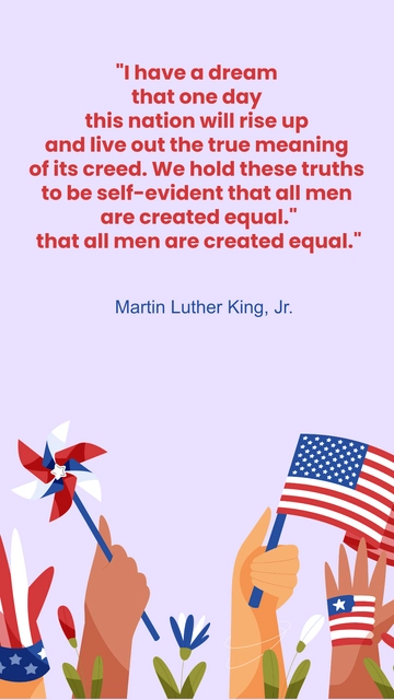 Free Martin Luther King Dream Quotes Template to Edit Online