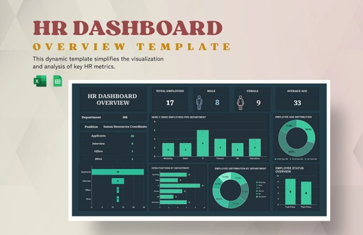 HR Dashboard Overview Template