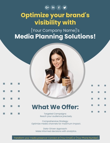 Free Media Planning Solutions Flyer Template to Edit Online