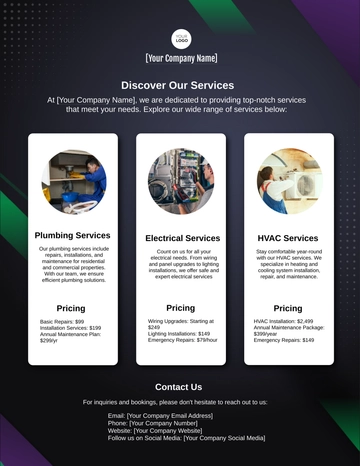 Free Services Showcase Flyer Template to Edit Online