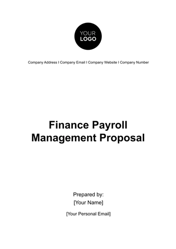 Free Finance Payroll Management Proposal Template to Edit Online