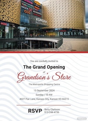 Store Opening Invitation Template