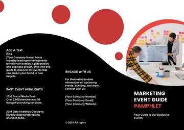 Free Marketing Event Guide Pamphlet Template to Edit Online