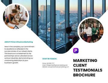 Free Marketing Client Testimonials Brochure Template to Edit Online