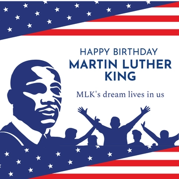 Free Martin Luther King Instagram Post Template to Edit Online