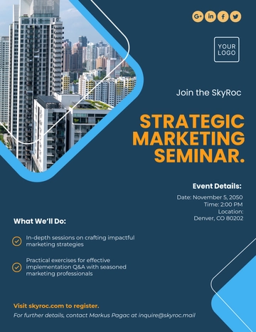 Free Marketing Seminar Flyer Template to Edit Online
