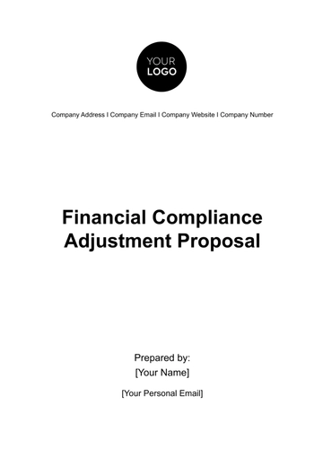 Free Financial Compliance Adjustment Proposal Template to Edit Online