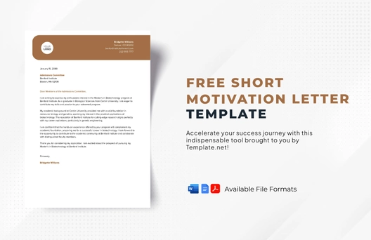 Short Motivation Letter Template