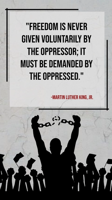Free Martin Luther King Oppression Quote Template to Edit Online