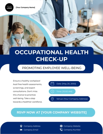 Free Occupational Health Screening Event Flyer Template to Edit Online