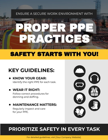 Free Personal Protective Equipment (PPE) Usage Flyer Template to Edit Online