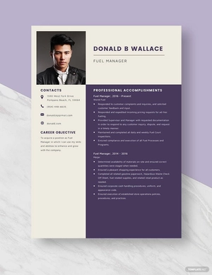 Fuel Manager Resume