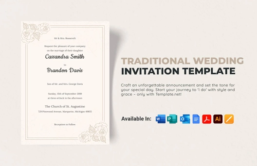 Traditional Wedding Invitation Template