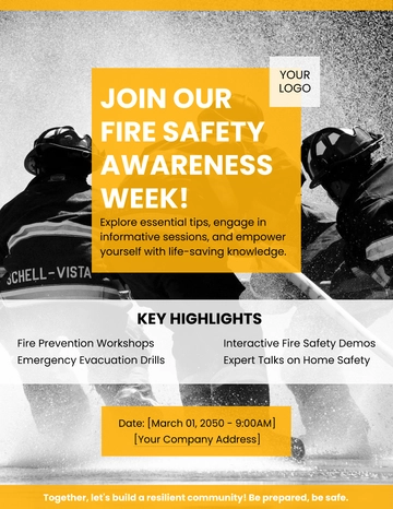 Free Fire Safety Awareness Week Flyer Template to Edit Online