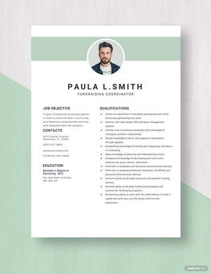 Fundraising Coordinator Resume