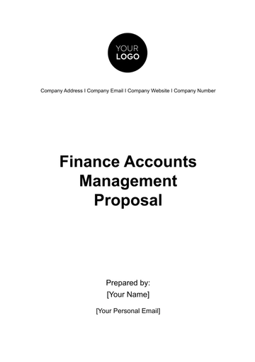 Free Finance Accounts Management Proposal Template to Edit Online