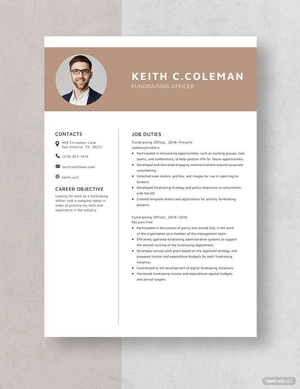 Fundraising Officer Resume