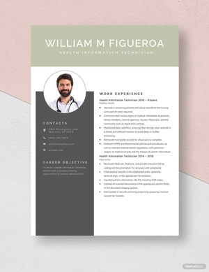 Health Information Technician Resume