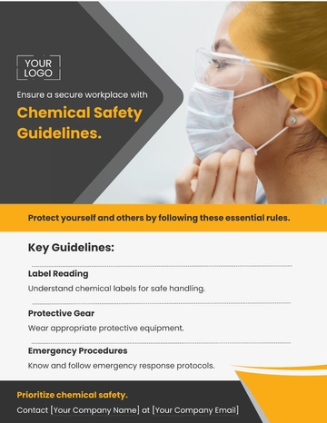 Free Chemical Safety Guidelines Flyer Template to Edit Online