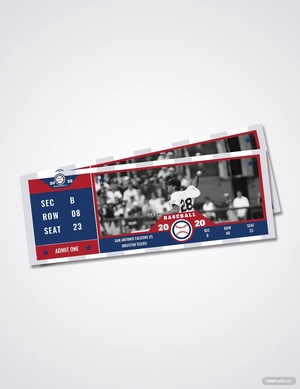 Baseball Ticket Template