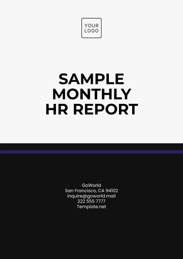 Free Sample Monthly HR Report Template to Edit Online