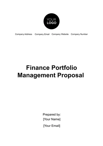 Free Finance Portfolio Management Proposal Template to Edit Online