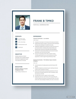 Festival Coordinator Resume