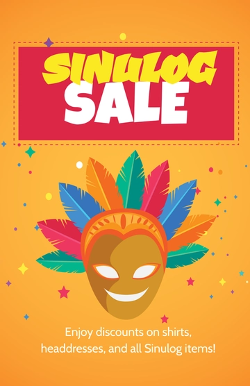 Free Sinulog Sale Poster Template to Edit Online