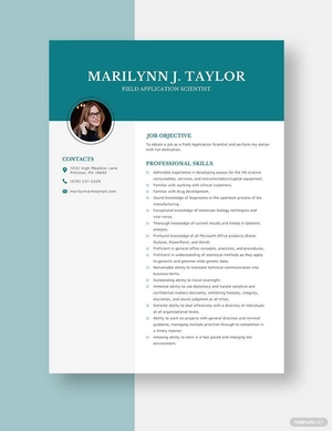 Field Application Scientist Resume