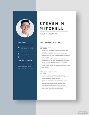 Field Assistant Resume
