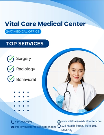 Free Medical Flyer Template to Edit Online