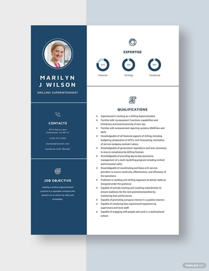 Drilling Superintendent Resume