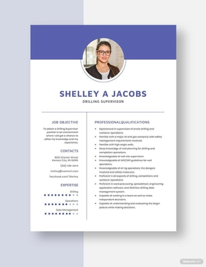 Drilling Supervisor Resume