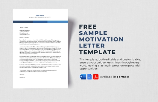 Sample Motivation Letter Template