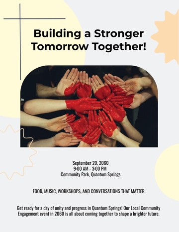 Free Local Community Engagement Flyer Template to Edit Online