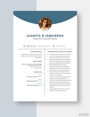 Elementary Education Teacher Resume