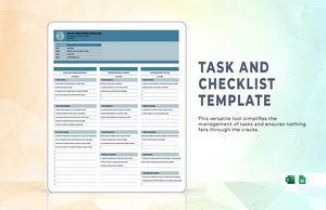 Task and Checklist Template