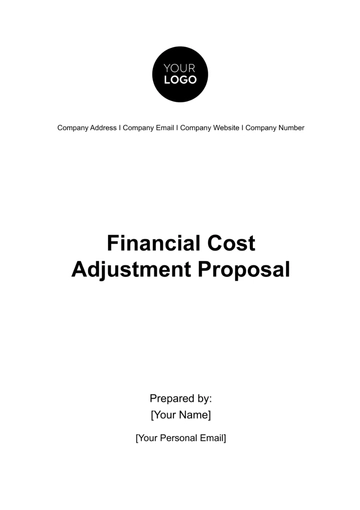 Free Financial Cost Adjustment Proposal Template to Edit Online