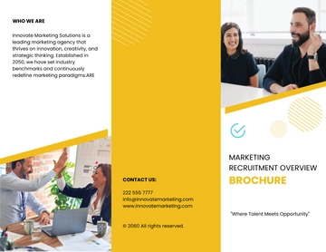 Free Marketing Recruitment Overview Brochure Template to Edit Online