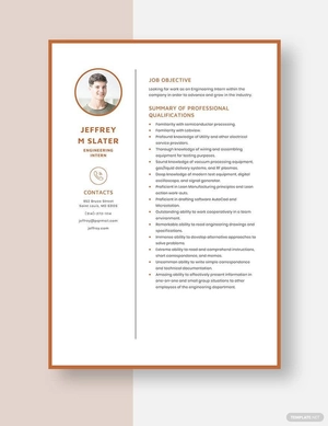 Engineering Intern Resume