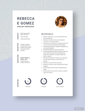 English Professor Resume