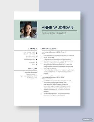 Environmental Consultant Resume