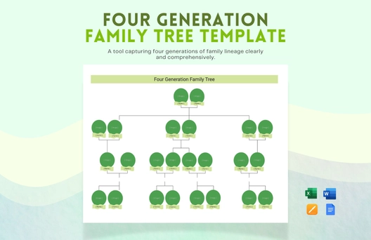 Four Generation Family Tree Template