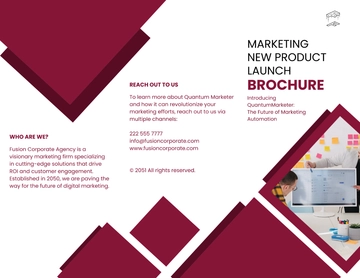 Free Marketing New Product Launch Brochure Template to Edit Online