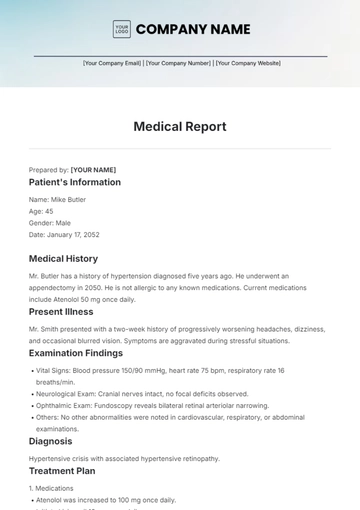 Free Medical Note Template to Edit Online