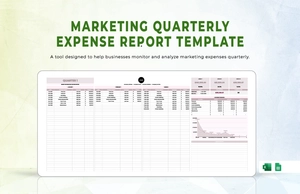 Marketing Quarterly Expense Report Template