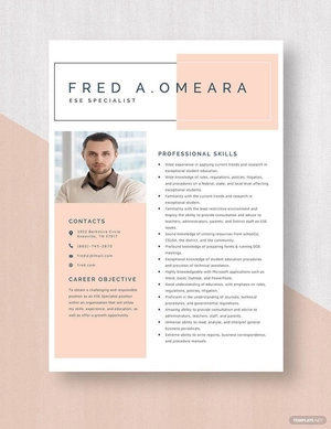 ESE Specialist Resume