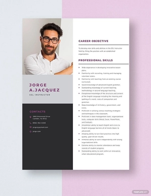 ESL Instructor Resume